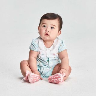 【麗嬰房les enphants】優幼兒裝 蜜蜂拼接遊戲褲 - 奇異果綠 | 官方旗艦店