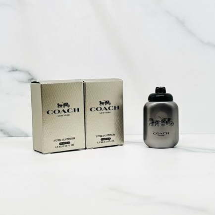 新品上市囉📣📣COACH蔻馳 時尚經典系列男性淡香水小香4.5ML(時尚曜黑/時尚都會/時尚鉑金/時尚藍調) #紫羅香水