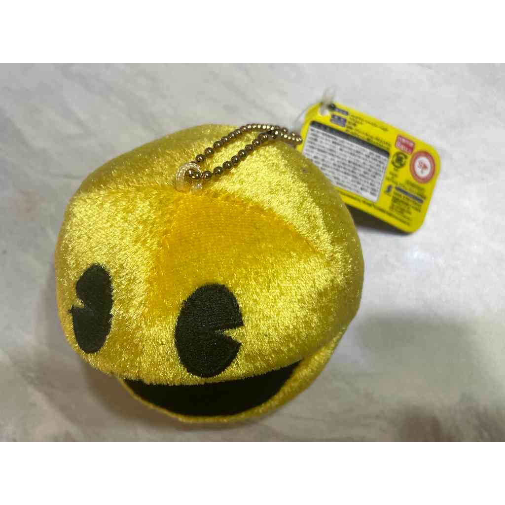 超便宜現貨土城【★銀河星★】Namco 品牌、約 3.5 英吋的 Pac-Man 絨毛娃娃掛飾。