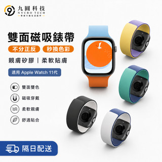 S12 新款 雙色磁吸 矽膠錶帶 防水透氣 蘋果錶帶 適用於 Apple Watch 12 11 10 9 8 7 SE