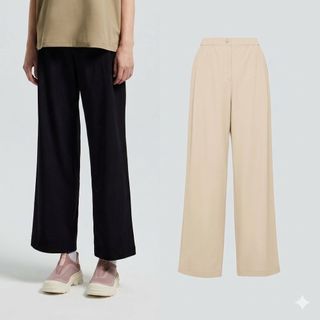 PALLADIUM 女裝防潑水寬版長褲 休閒褲 百搭款 共2色 黑/卡其 1911537系列