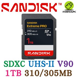 SanDisk Extreme PRO UHS-II 記憶卡 1T 1TB SD SDXC V90 310MB