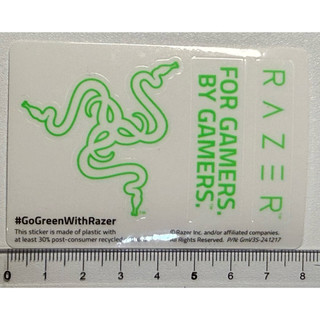 Razer 雷蛇 綠色透明Logo貼紙組 電競收藏貼