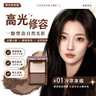 修容 修容盤 奇遇朵拉 (Qiyuduola) 雙色修容盤