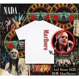 Guns N' Roses 槍與玫瑰 ｜Axl Rose 同款 經典 Marlboro ｜T-Shirt 男女同款 團T