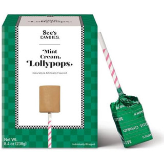 See's Candies 8 盎司(約 238.1 克）薄荷奶油棒棒棒糖