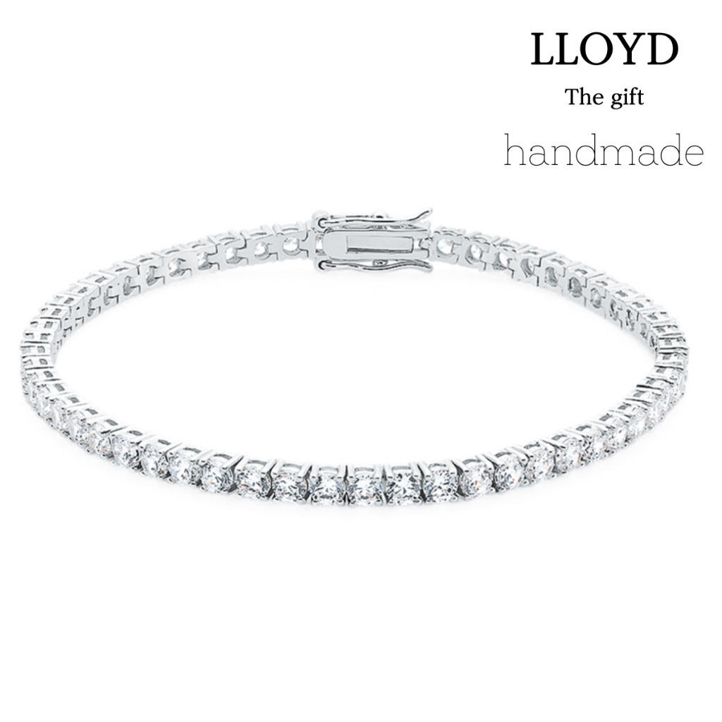 LLOYD🇰🇷 | 韓國LLOYD羅伊德亮鑽網球手鍊 3mm｜韓系氣質銀色手鍊 品牌禮物 生日禮物 疊戴飾品