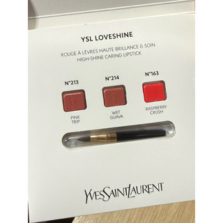 YSL 聖羅蘭 情挑誘光潤唇膏 水唇膏 3色試色卡 213 214 163 粉紅泡泡 告白裸粉 莓果心動 糖漬櫻花