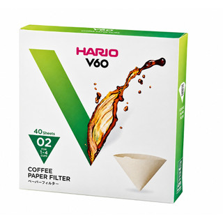 HARIO V60無漂白02濾紙盒裝-40入 (VCF02-40M) 咖啡濾紙