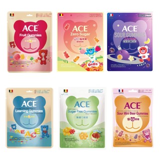 比利時 ACE Q軟糖量販包220-240g(多款可選)ACE軟糖 水果軟糖 無糖軟糖 字母軟糖【麗兒採家】