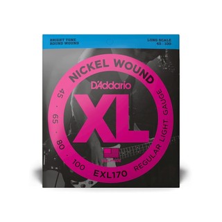 D'Addario 電貝斯弦 EXL170 XL Nickel Wound 45-100【他,在旅行】