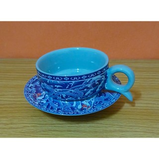 咖啡杯組 青花瓷 龍紋咖啡杯組 杯子容量70ml 杯子直徑9.3cm