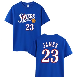 🎀詹皇LeBron James詹姆斯短袖純棉T恤上衣🎀NBA球衣76人七六人湖人隊運動籃球圓領衣服T-shirt男C16