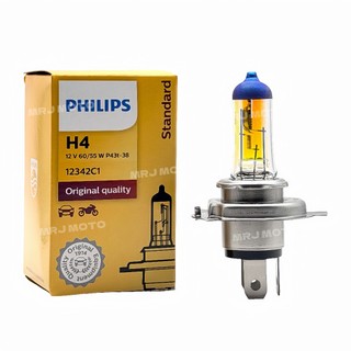 PHILIPS 鹵素燈泡 H4 60/55w 汽車燈泡 機車燈泡 汽車大燈 機車大燈 黃金色光 3000K