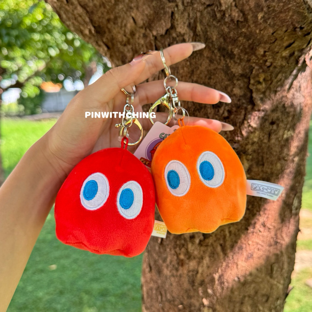 🇰🇷韓國限定 Pac-Man 小精靈 BLINKY CLYDE 毛絨玩偶吊飾 娃娃吊飾 包包吊飾