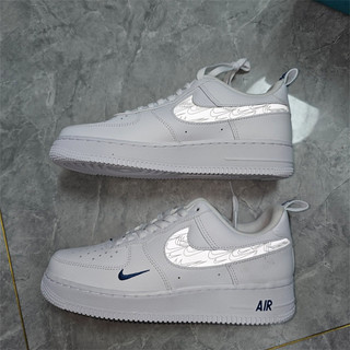 日本代購 Nike Air Force 1 AF1 休閒鞋 海鹽藍 刺繡 小藍勾 藍勾 反光 FB8971-100