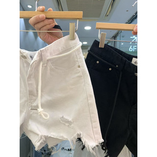 🇰🇷CELINA刷破牛仔短褲/黑S
