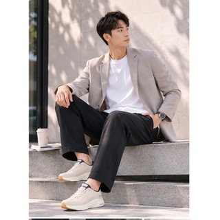 【SKECHERS】男 休閒 瞬穿舒適科技 CONTOUR FOAM -COZY FIT 寬楦款-232619W-米藍