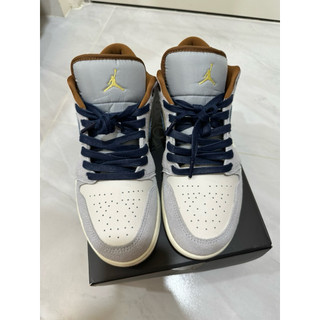 [二手］Air jordan 1 low se 藍白咖啡 USA9.5 (只穿過一次）