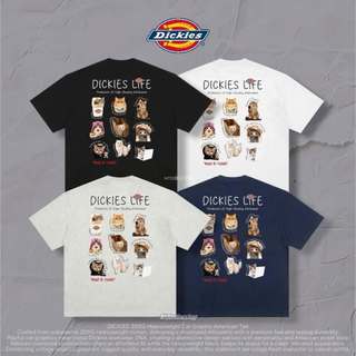 🔥【NTD】26SS國外限定 DICKIES 300G 背後貓咪圖騰 美式短Tee 短袖 純棉 短踢 寬鬆 落肩 上衣
