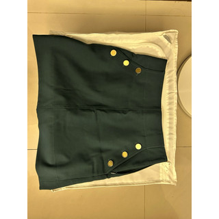 club monaco 墨綠短裙 二手出清