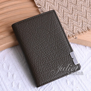 【茱麗葉精品】BURBERRY 8083756 BATEMAN 荔枝牛皮對開隨身證件卡夾.軍綠 現貨在台