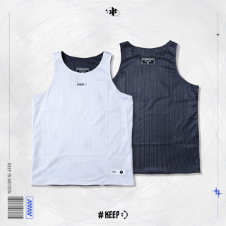 #KEEP ESSENTIAL JERSEY 小標雙面球衣 黑白色 籃球 透氣 運動 雙面 球衣【KS361】