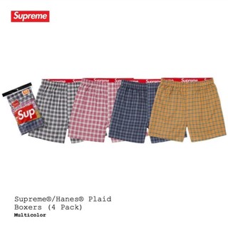 𝐌𝐫.𝐏𝐚𝐧𝐠𝐤𝐚©現貨❤️Supreme® Hanes® Plaid Boxers內褲組 格紋