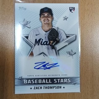 2022 Topps Baseball Stars 邁阿密馬林魚隊 Zach Thompson RC 親筆簽名卡