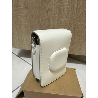 instax mini Liplay 相機包 背帶 皮質復古相機包 二手 白色相機包