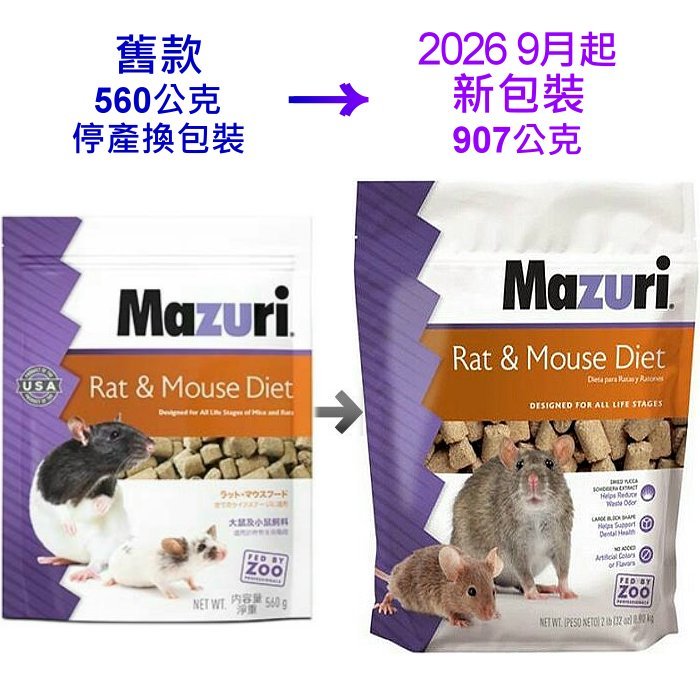 ε鼠兔人間◢ Mazuri® 大小鼠飼料 907公克 (大鼠、小鼠、花枝鼠專用) 鼠飼料