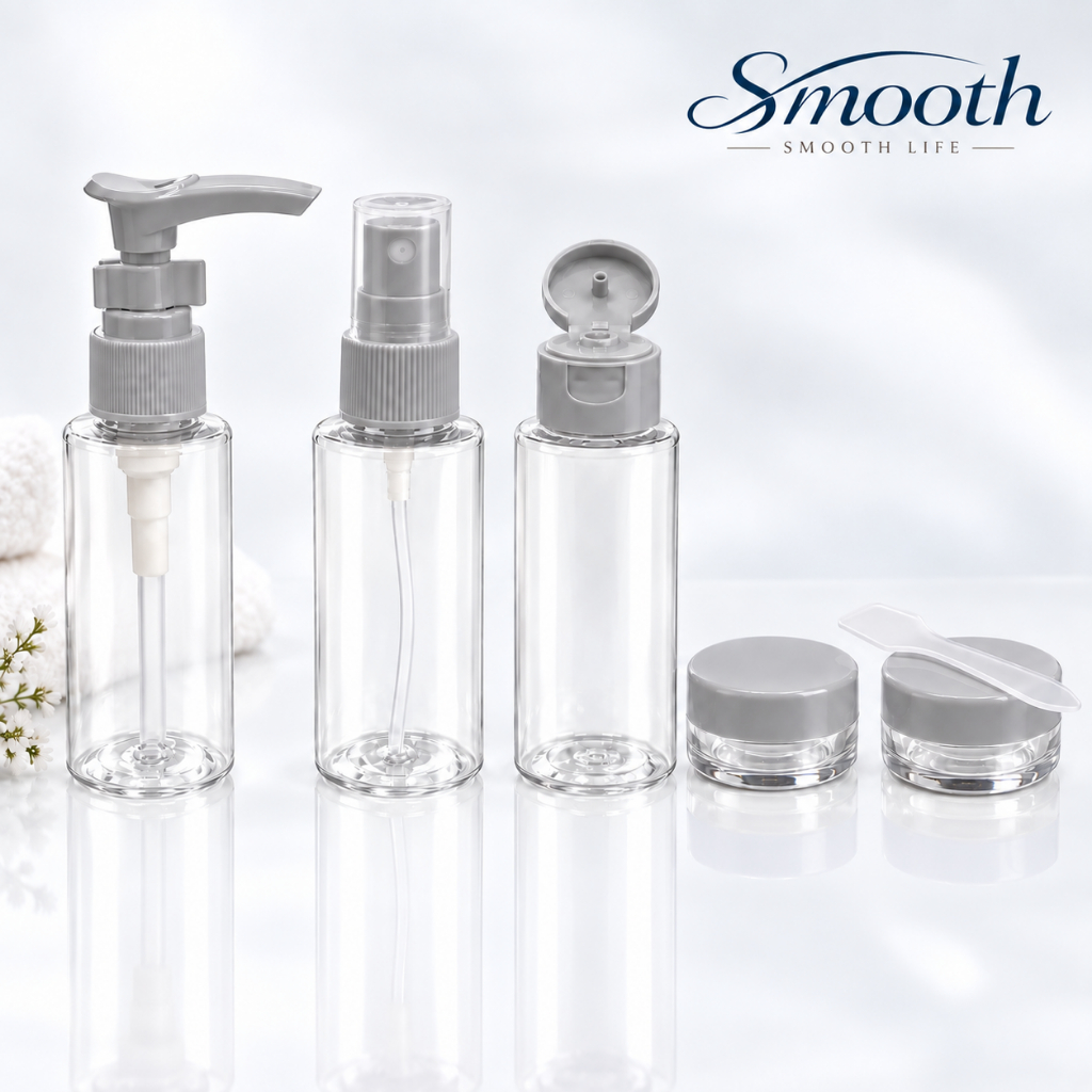 ✨💕【滿額免運費/買就送】5合1旅行分裝套組SMOOTH LIFE✨💕 SMOOTH LIFE分裝瓶 分裝組 分裝噴霧瓶