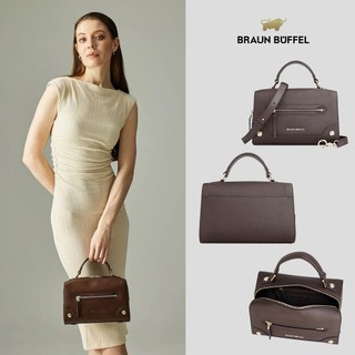 【BRAUN BUFFEL】絲塔莎 手提包-培土棕(德國小金牛台灣總代理)/BF866-47-POS
