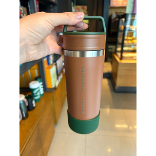 星巴克🆕 STANLEY棕16OZ矽膠套不鏽鋼杯473ml