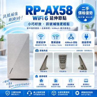 Asus RP-AX58（AX3000)華碩專用網路延展器(路由器)(小飛俠)