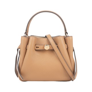 TORY BURCH Romy 金釦荔枝紋迷你二用水桶包(提拉米蘇)