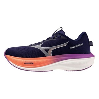MIZUNO WAVE RIDER 30 女款 寬楦 慢跑鞋 J1GW262174 深藍