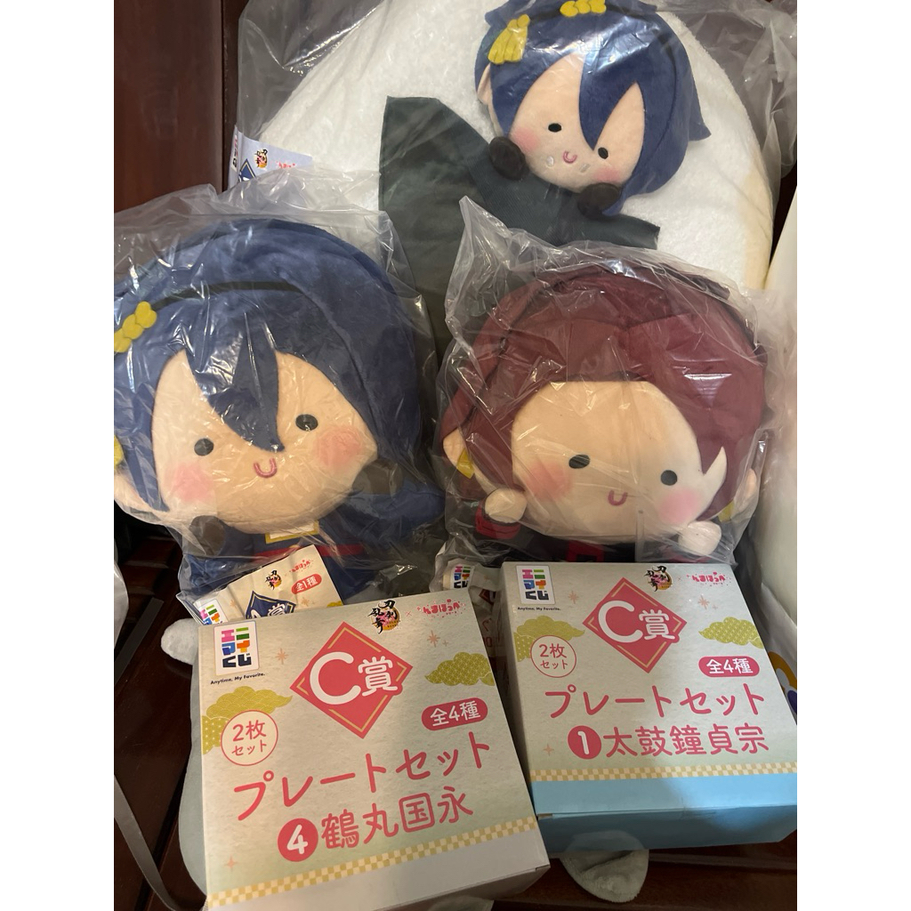 刀劍亂舞 一番賞 大家賞  徽章  三日月宗近 小狐丸 山姥切國廣 藤四郎 娃娃 盤子 最後賞 飯糰娃娃