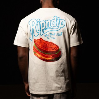 RIPNDIP BEST MEAT TEE 米白色 短袖T恤 中指貓 台灣總代理-ALL