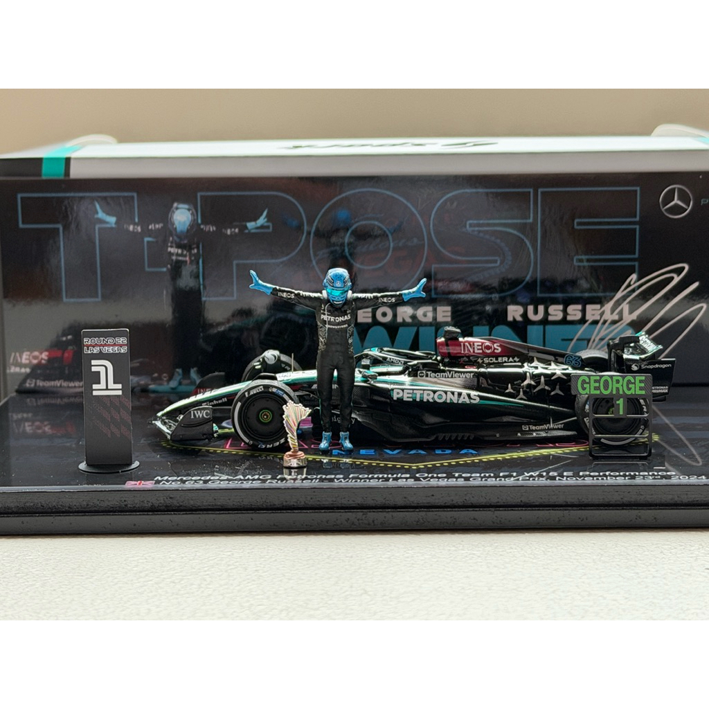 【代購商品】Spark Mercedes-AMG W15 George Russell拉斯維加斯🎰站 冠軍🏆人偶特別版
