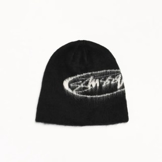 【JPPSC】2025AW STUSSY BRUSHED OVAL STOCK SKULLCAP 大LOGO 帽子 毛帽