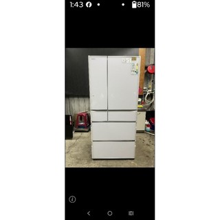 一級能效，日本原裝～二手中古白色日立670公升6門鏡變頻冰箱，可製冰，型號R-SF8800E，2015年，保固3個月