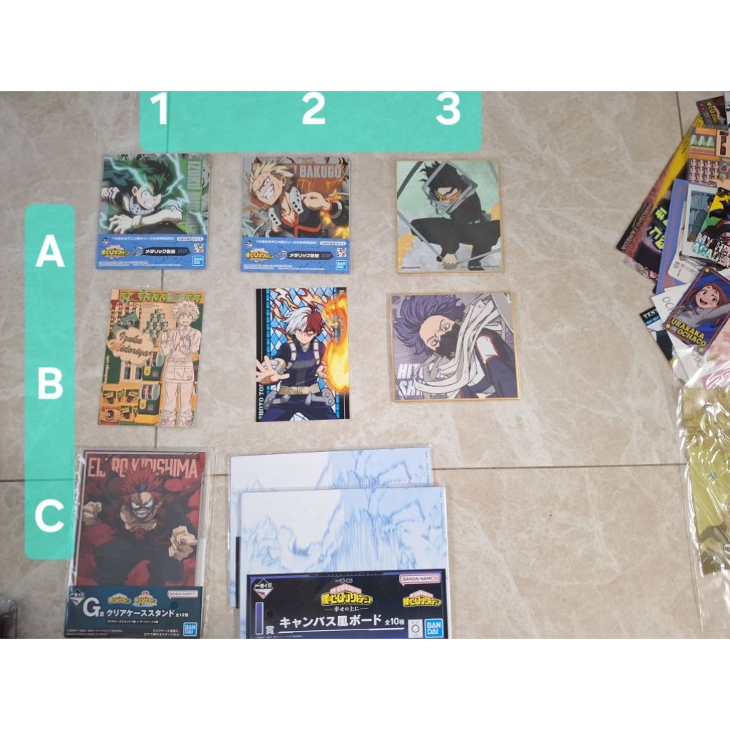 我的英雄學院 一番賞 轟焦凍 切島銳兒郎 心操人使 立牌 色紙 相澤消太 歐爾麥特 綠谷出久 明信片 爆豪勝己 卡片