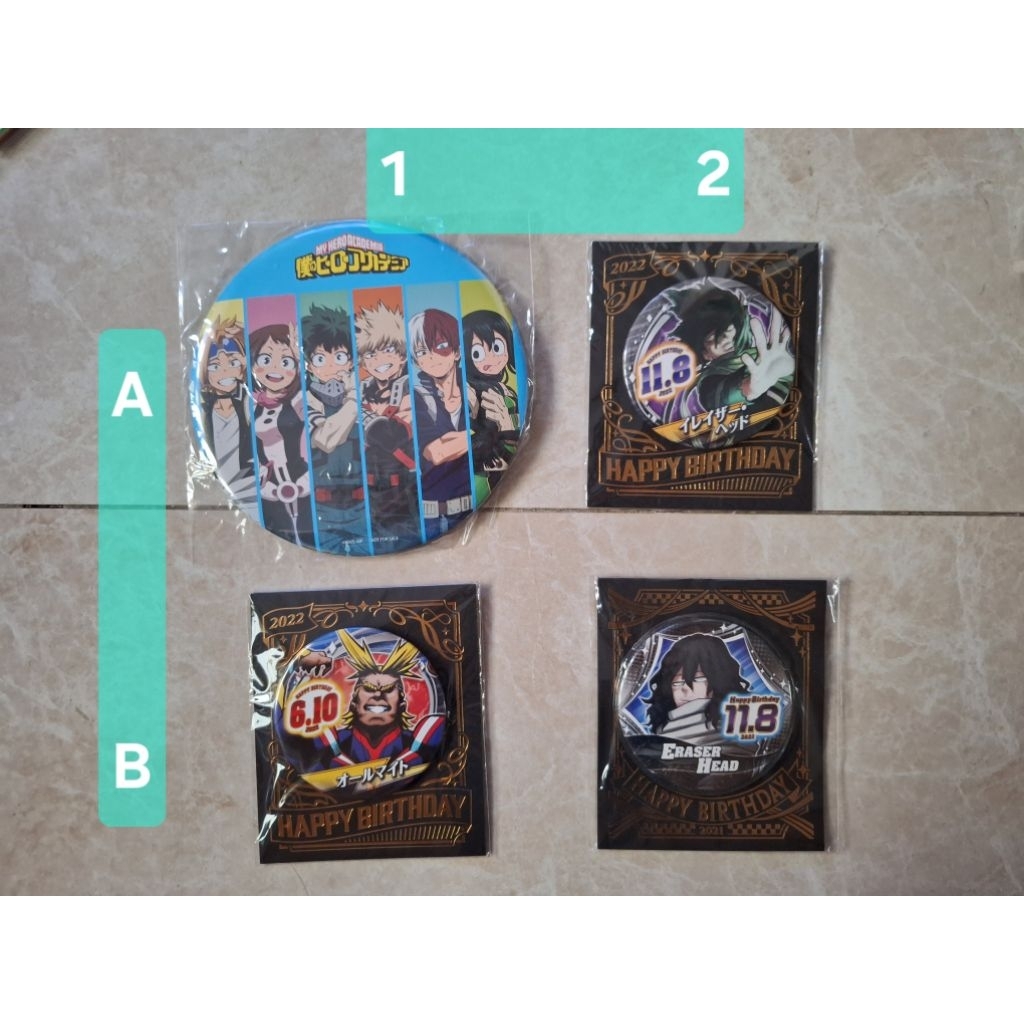 日版 我的英雄學院 轟焦凍 麗日御茶子 徽章 相澤消太 生日 2022 切島銳兒郎 歐爾麥特 綠谷出久 爆豪勝己