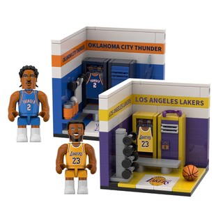 NBA系列: 球員積木人球員更衣室 LA湖人隊 LeBron James/奧克拉荷馬雷霆SGA 正版