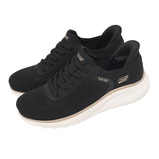 62-SKECHERS 女鞋 休閒鞋 懶人鞋 瞬穿 寬楦 黑 BOBS SQUAD CHAOS 117497WBKGD