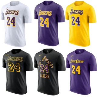 NBA球衣短袖 湖人隊 科比 T恤 Kobe Bryant 籃球訓練服 黑曼巴學院 籃球短袖 速幹排汗透氣 男子運動上衣