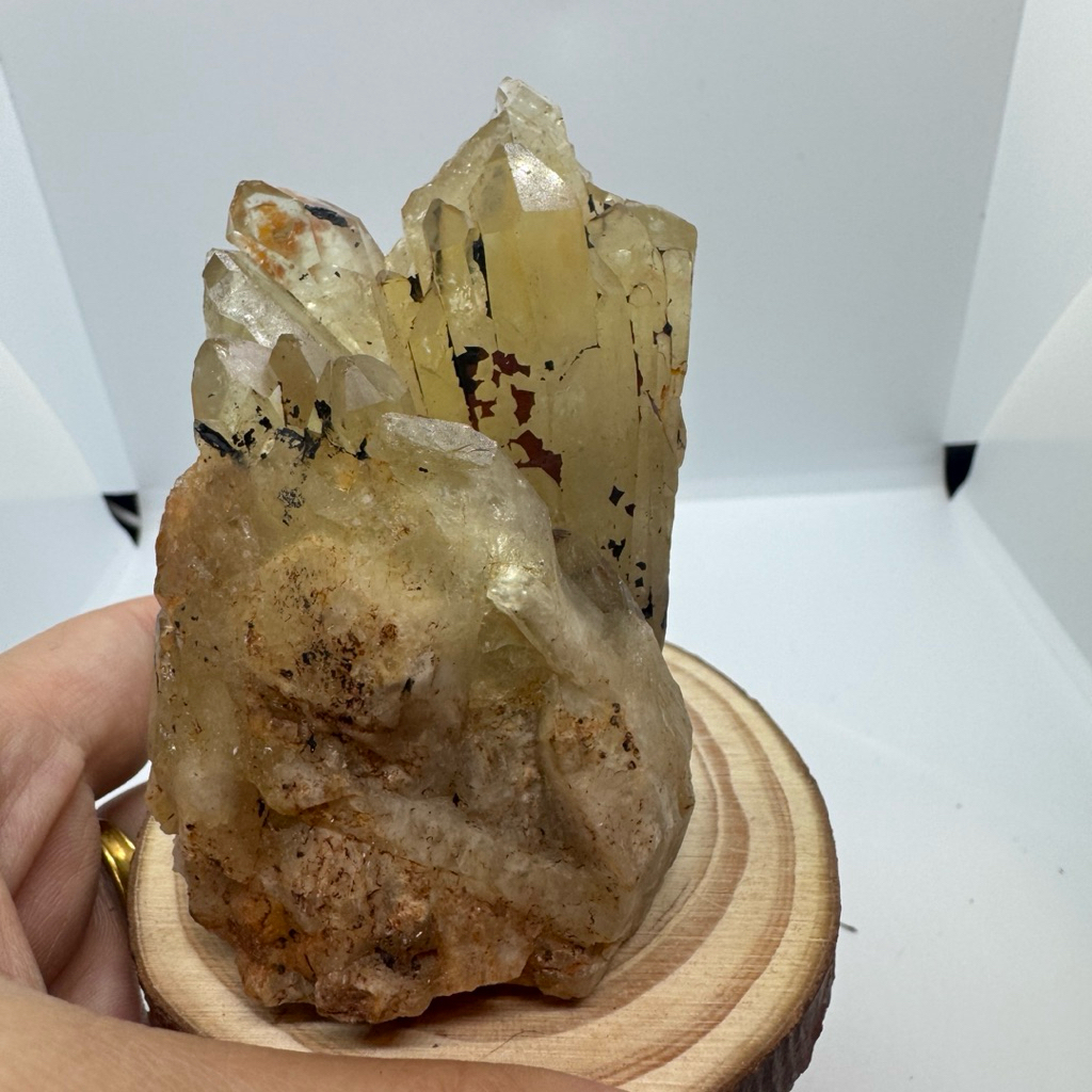 C438天然黃水晶 原礦 手串淨化 消磁