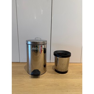 7成新 brabantia 不鏽鋼腳踏式垃圾桶 書房垃圾桶 紙類垃圾桶 12L