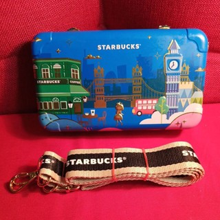 5號 Starbucks 星巴克 漫遊英倫隨行包 鐵盒 收納包